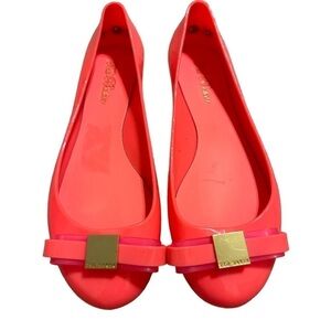 Ted Baker Shoes Womens Casual Slip On‎ Jelly Ballet Flats Pink Rubber Size 7